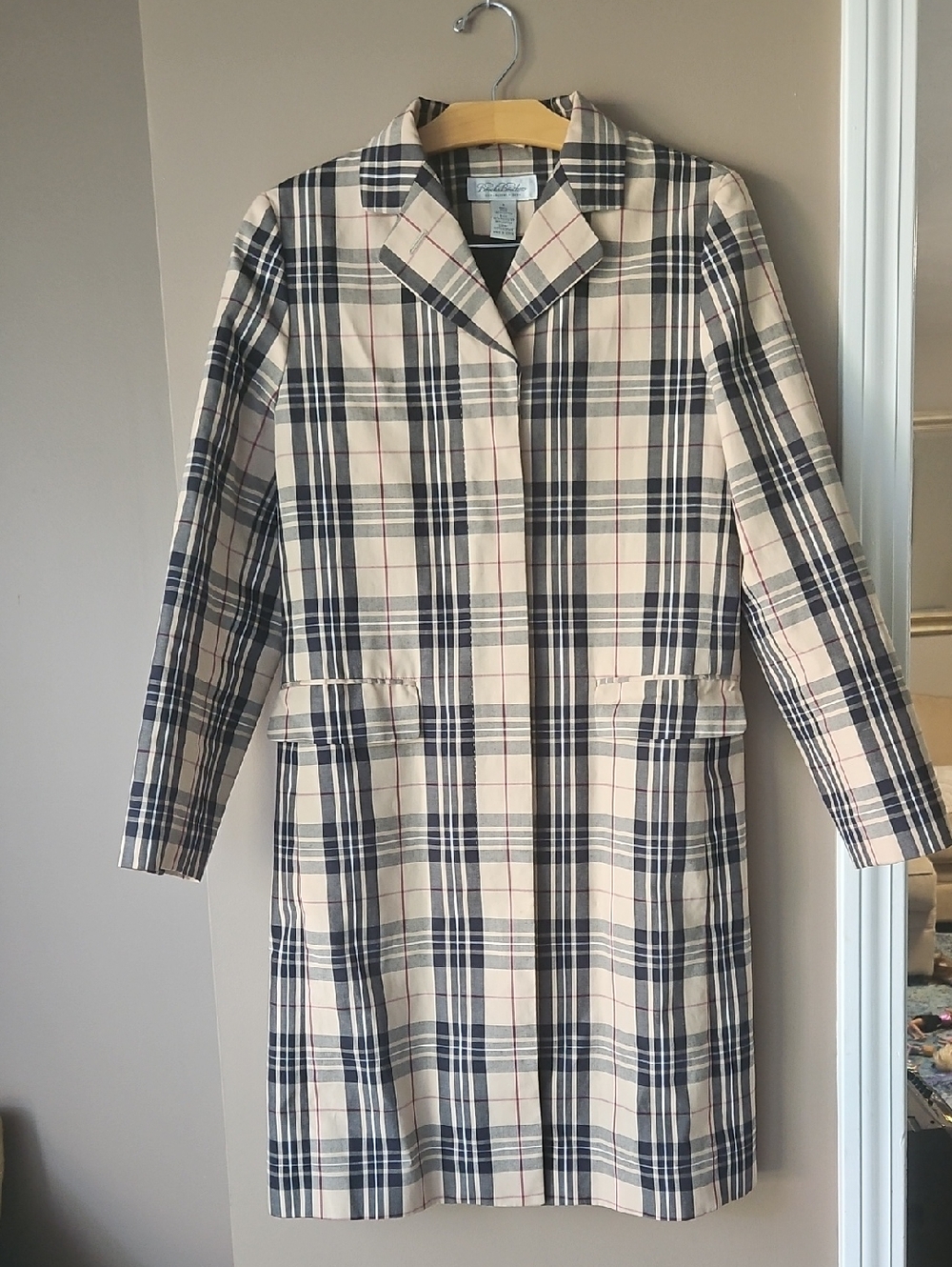Women's Brooks Brothers Plaid Raincoat